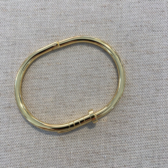 gold minimalist nail bracelet